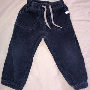 Navy corduroy jogger pants